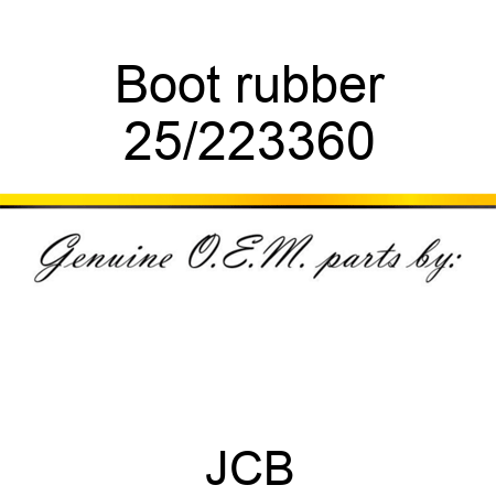 Boot, rubber 25/223360