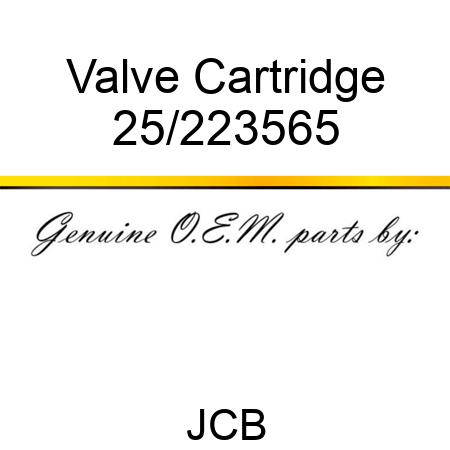 Valve, Cartridge 25/223565