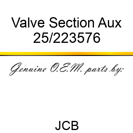 Valve, Section Aux 25/223576