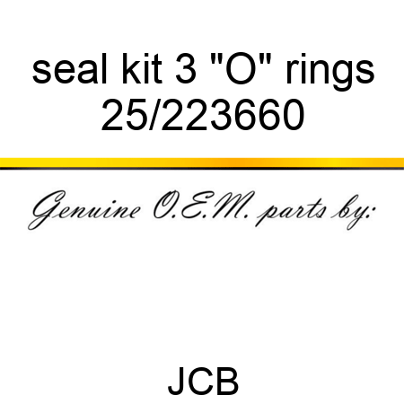 seal kit, 3 