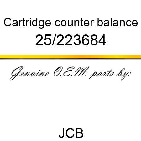 Cartridge, counter balance 25/223684