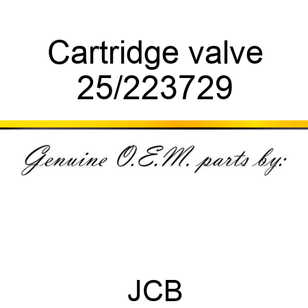 Cartridge, valve 25/223729