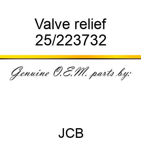 Valve, relief 25/223732