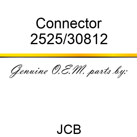 Connector 2525/30812