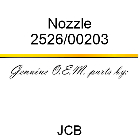 Nozzle 2526/00203