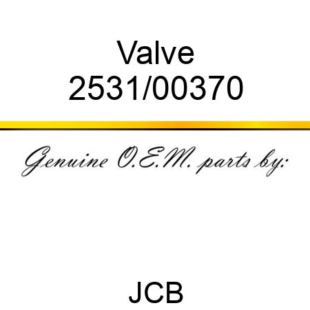Valve 2531/00370