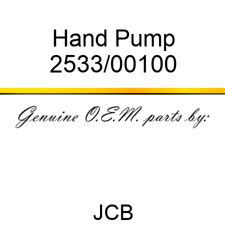 Hand Pump 2533/00100