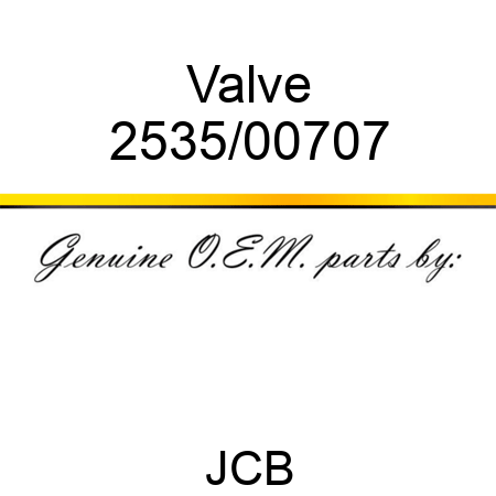 Valve 2535/00707