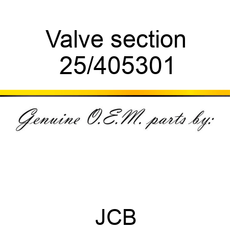 Valve, section 25/405301