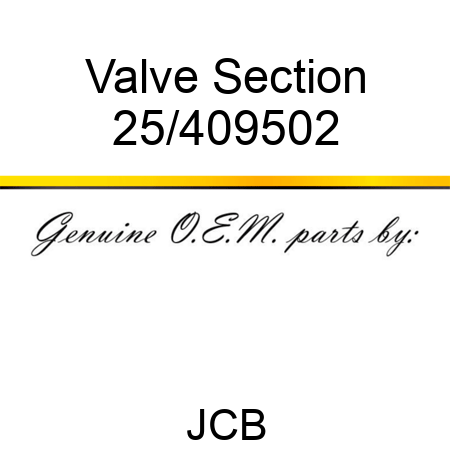 Valve, Section 25/409502