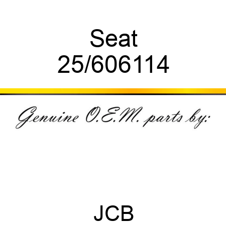 Seat 25/606114