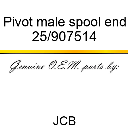 Pivot, male, spool end 25/907514