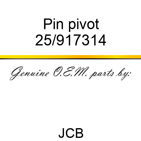 Pin, pivot 25/917314