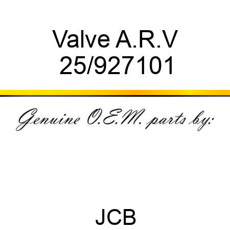 Valve, A.R.V 25/927101