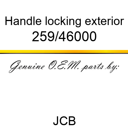 Handle, locking, exterior 259/46000