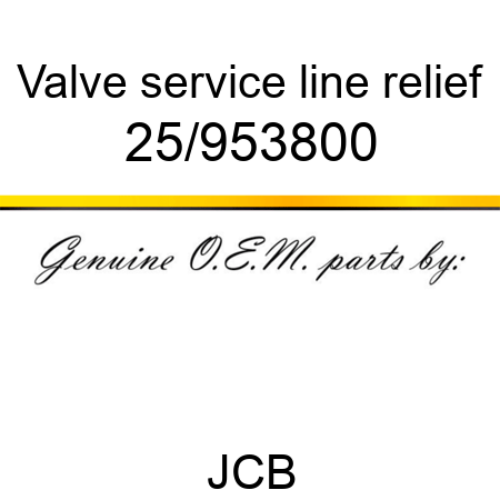 Valve, service line relief 25/953800