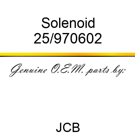 Solenoid 25/970602