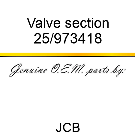 Valve, section 25/973418
