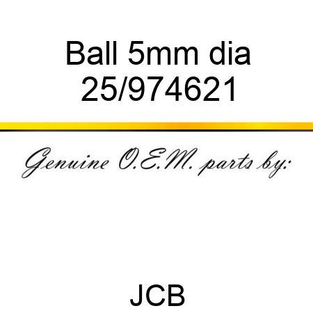 Ball, 5mm dia 25/974621