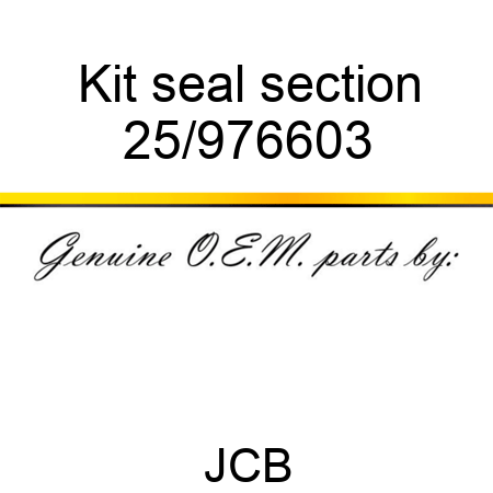 Kit, seal, section 25/976603