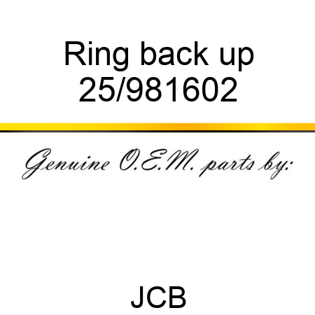 Ring, back up 25/981602