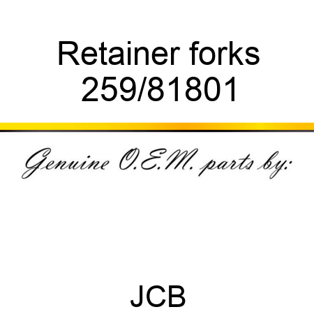 Retainer, forks 259/81801