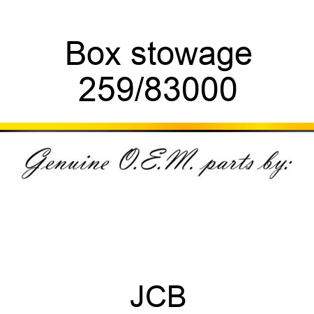 Box, stowage 259/83000