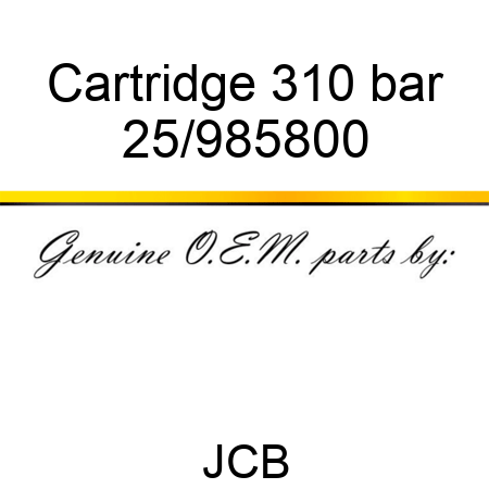 Cartridge, 310 bar 25/985800
