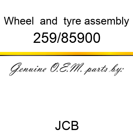 Wheel, & tyre assembly 259/85900