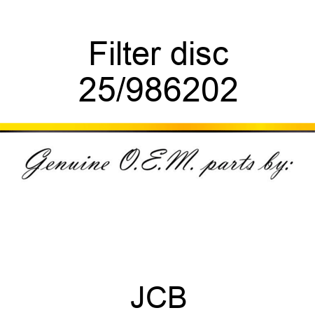 Filter, disc 25/986202