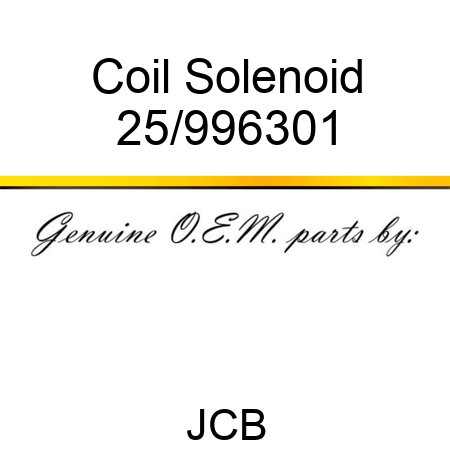 Coil, Solenoid 25/996301