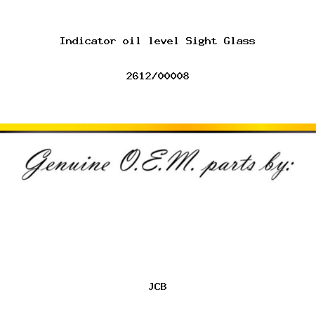 Indicator, oil level, Sight Glass 2612/00008