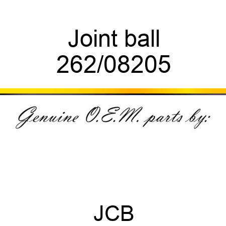 Joint, ball 262/08205