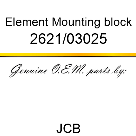Element, Mounting, block 2621/03025