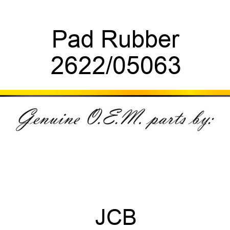 Pad, Rubber 2622/05063