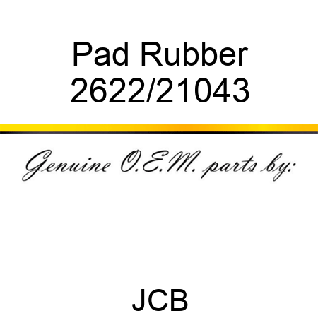 Pad, Rubber 2622/21043
