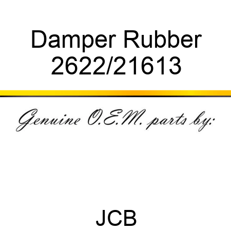 Damper, Rubber 2622/21613