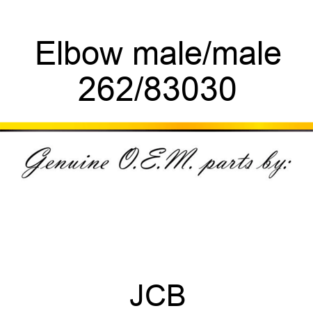 Elbow, male/male 262/83030