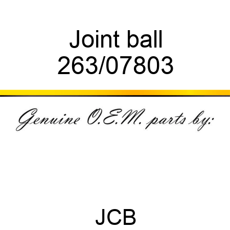 Joint, ball 263/07803