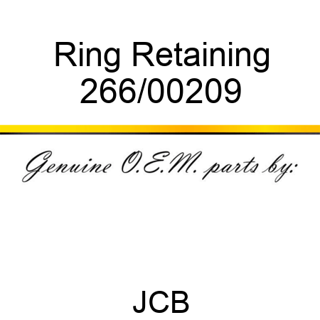 Ring, Retaining 266/00209