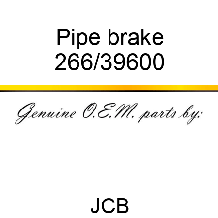 Pipe, brake 266/39600