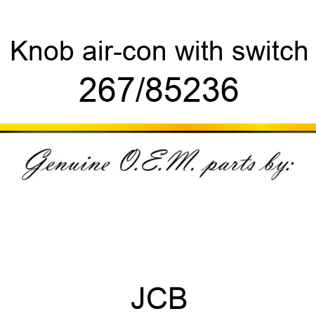Knob, air-con, with switch 267/85236