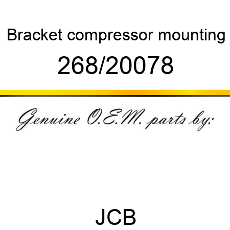 Bracket, compressor mounting 268/20078