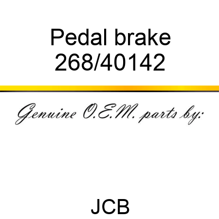 Pedal, brake 268/40142
