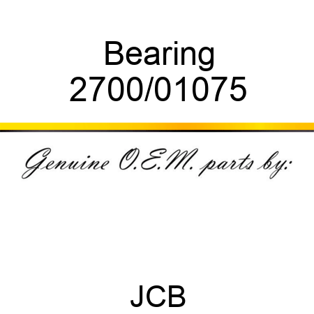 Bearing 2700/01075