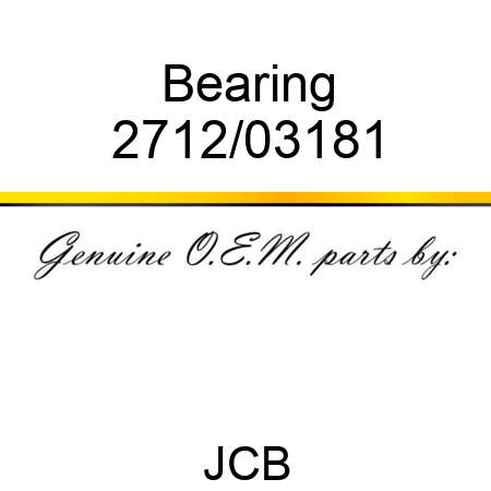 Bearing 2712/03181