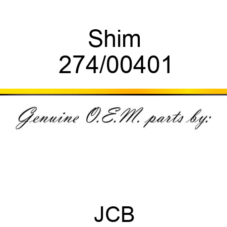 Shim 274/00401