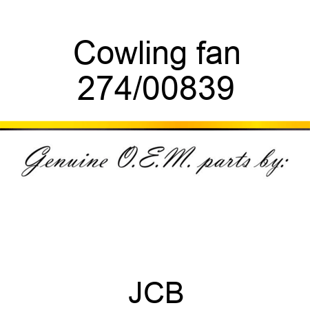 Cowling, fan 274/00839