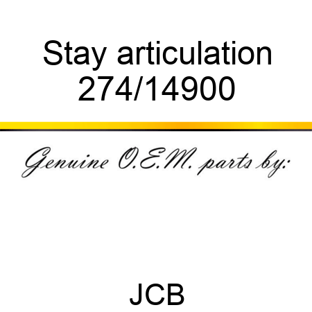 Stay, articulation 274/14900