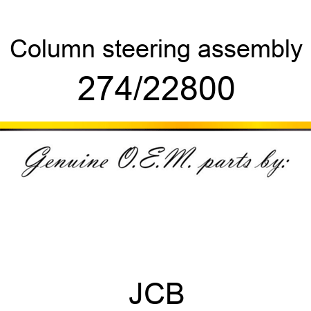 Column, steering, assembly 274/22800